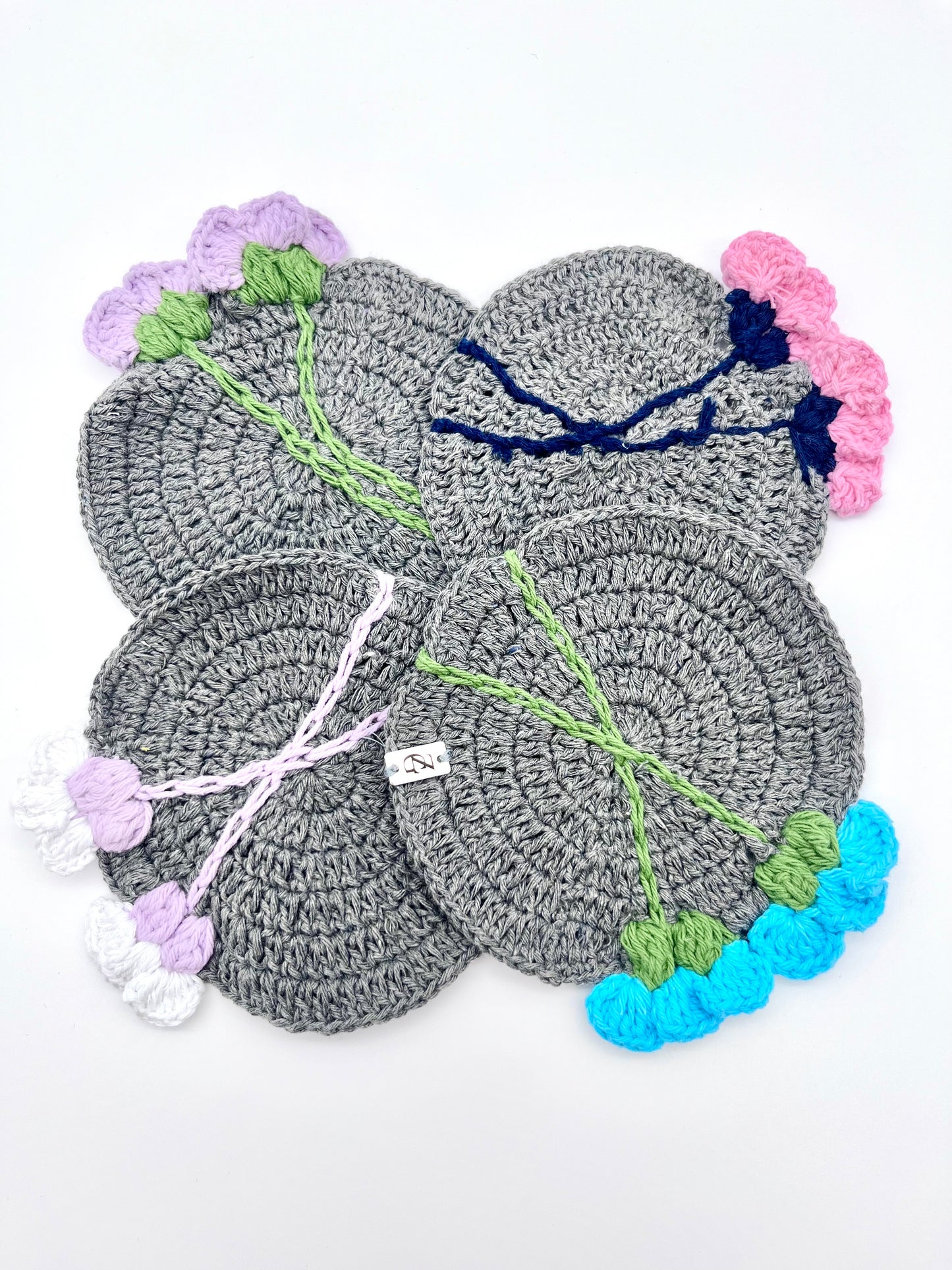 Cup Coasters Flower 4 pieces