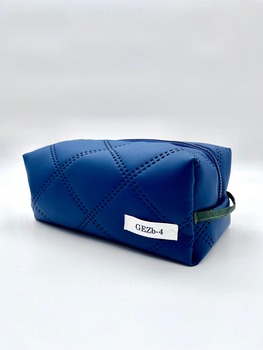 Elegant Blue Cosmetic Bag Large